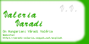 valeria varadi business card