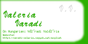 valeria varadi business card